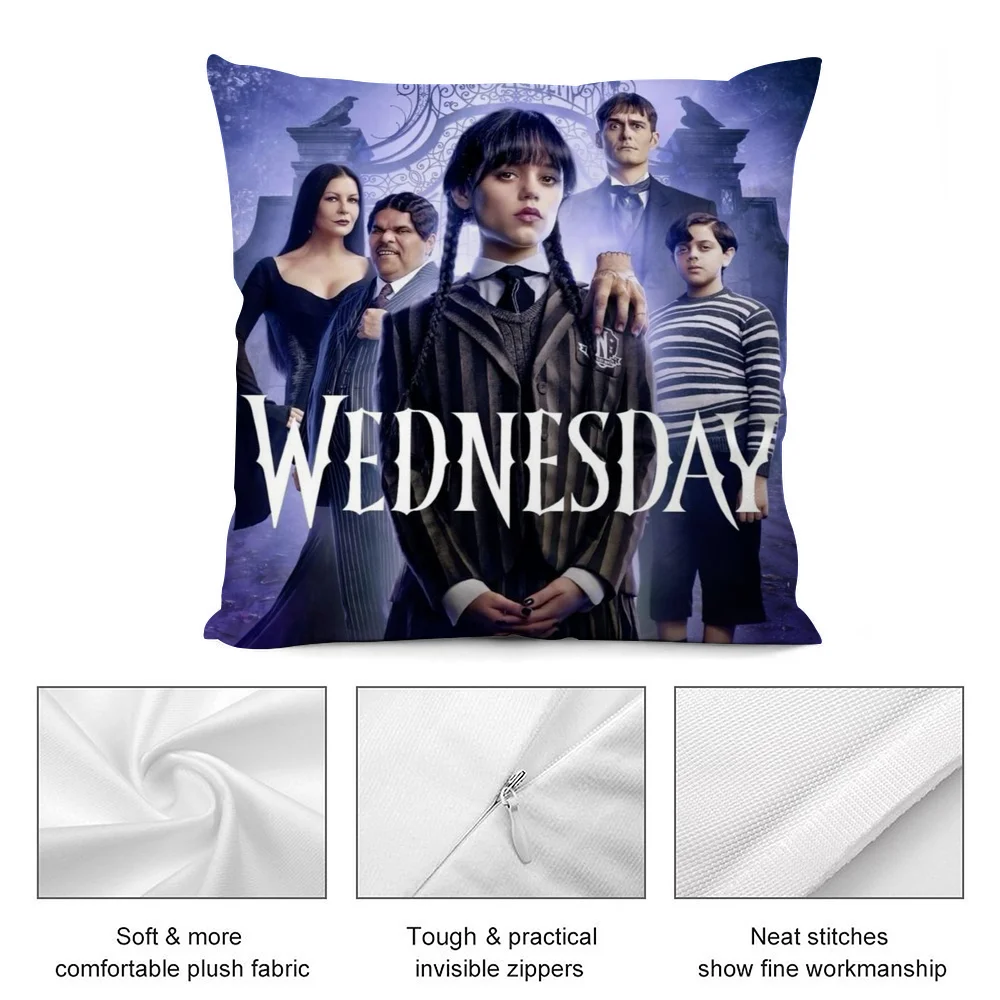 فيلم W-Wednesday كيس وسادة قصير أريكة قطيفة ديكور هدية المنزل وسادة الطباعة على الوجهين