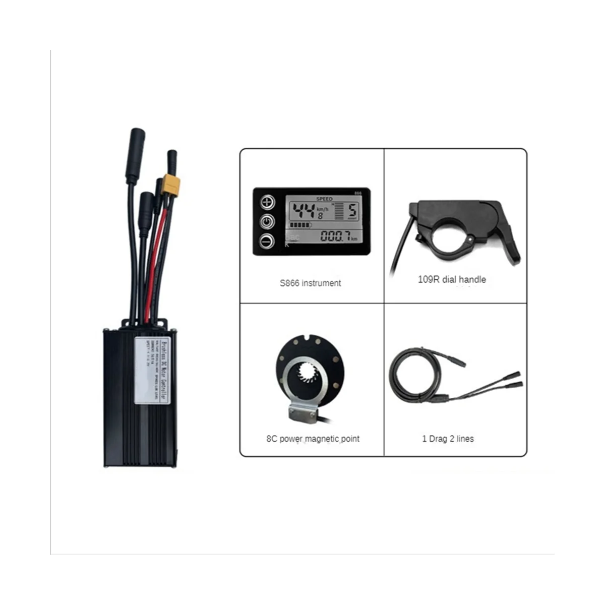 Controller System 26A for 36V/48V 500W/750W Motor S866 with Universal Controller Small Kit