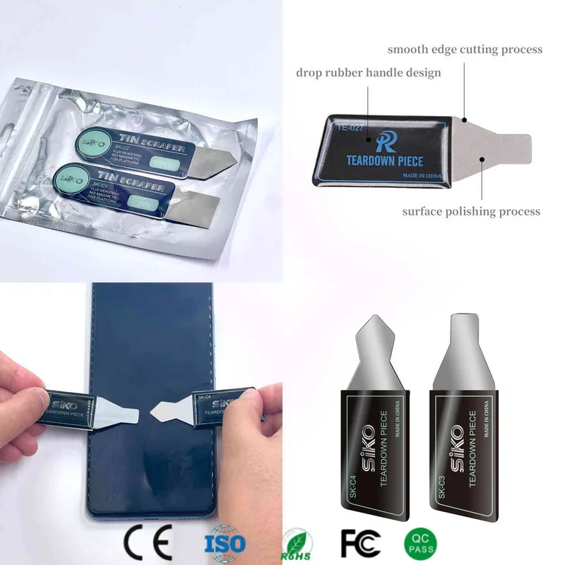 

SIKO Немагнитный скребок для олова из нержавеющей стали C2 C1 для мобильного телефона, высокая твердость BGA CPU NAND DDR IC Chip, лезвие для ремонта сварки
