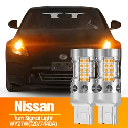 2x LED Turn Signal Light WY21W For Nissan 350Z 370Z GT-R Juke Leaf Micra Pathfinder R52 Qashqai J11 Teana Tiida X-Trail T31 T32