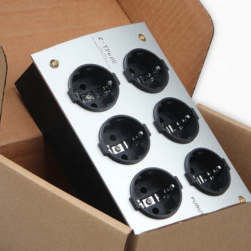 Furutech EU SCHUKO ตัวกรองพลังงานเสียงตัวจ่ายกระแสไฟฟ้าแยกการรบกวนและฟอกแหล่งจ่ายไฟเพื่อลดเสียงรบกวนจากพื้นหลัง