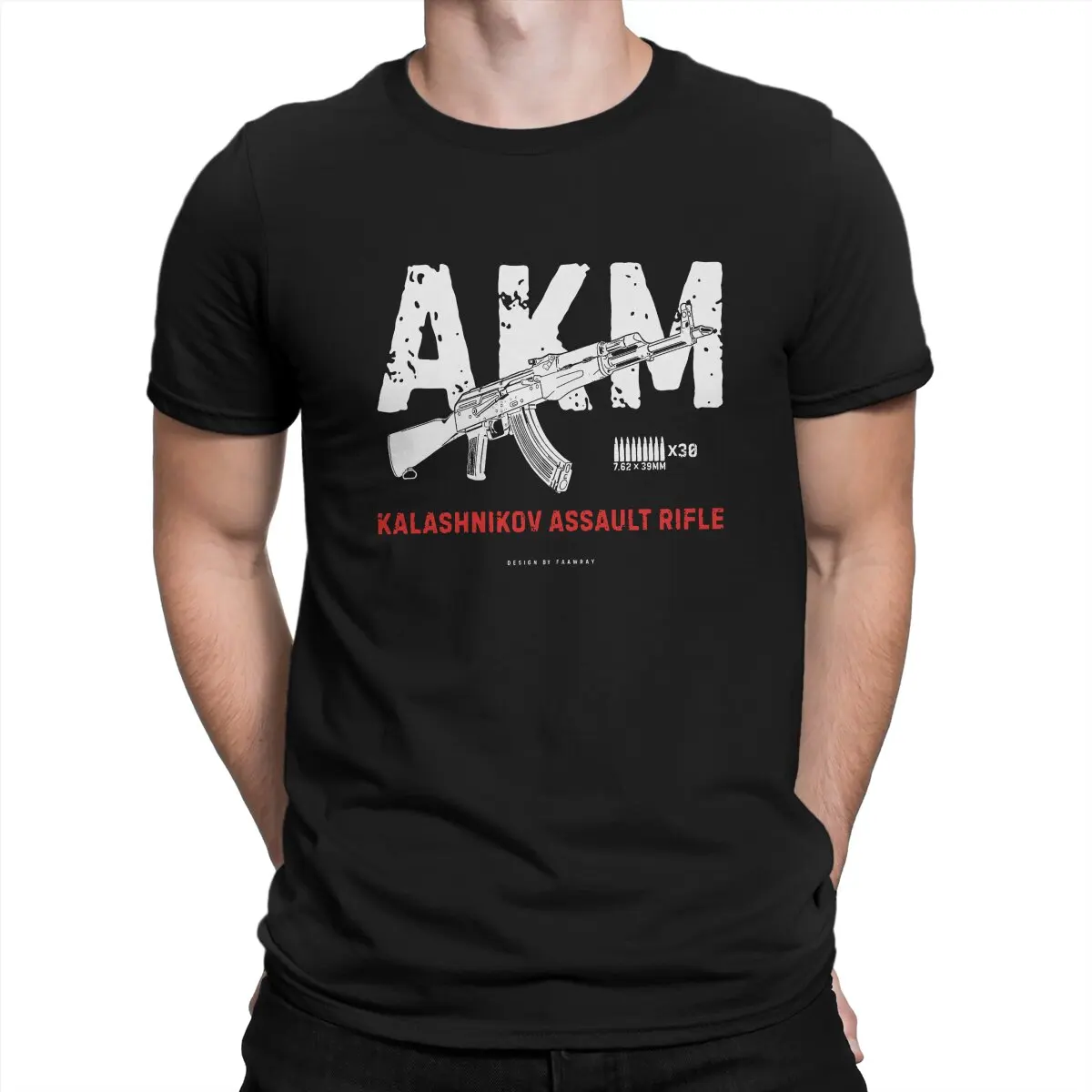 Battlefield Video Game AKM 7.62 X 39mm Tshirt Homme Men's Streetwear Blusas T Shirt For Men