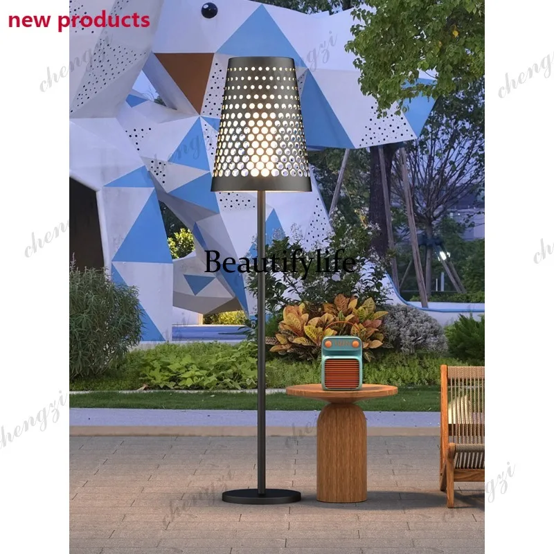 D1089 Outdoor solar high-pole courtyard light, community garden, leisure area, personalized floor-to-ceiling balcony atmosphere