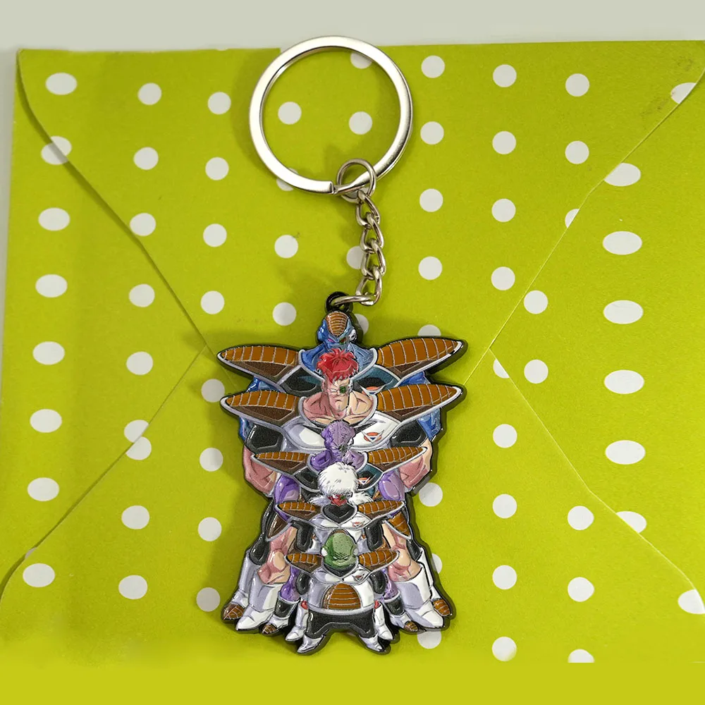 Ginyu-Force Schlüsselanhänger Japanischer Klassischer Anime-Charakter Schlüsselanhänger Anhänger Geschenk für Männer und Frauen – Detail 6