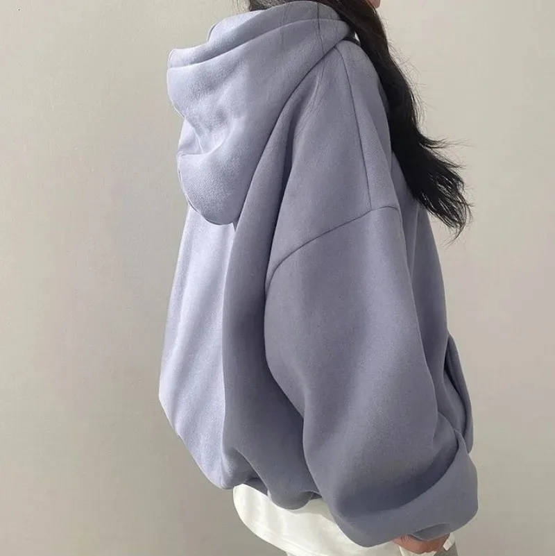 Autumn Women Clothing Korean Fashion Baggy Pullover Sweatshirt Y2k Streetwear Harajuku Chic Letter Print Long Sleeves Hoodie 후드티