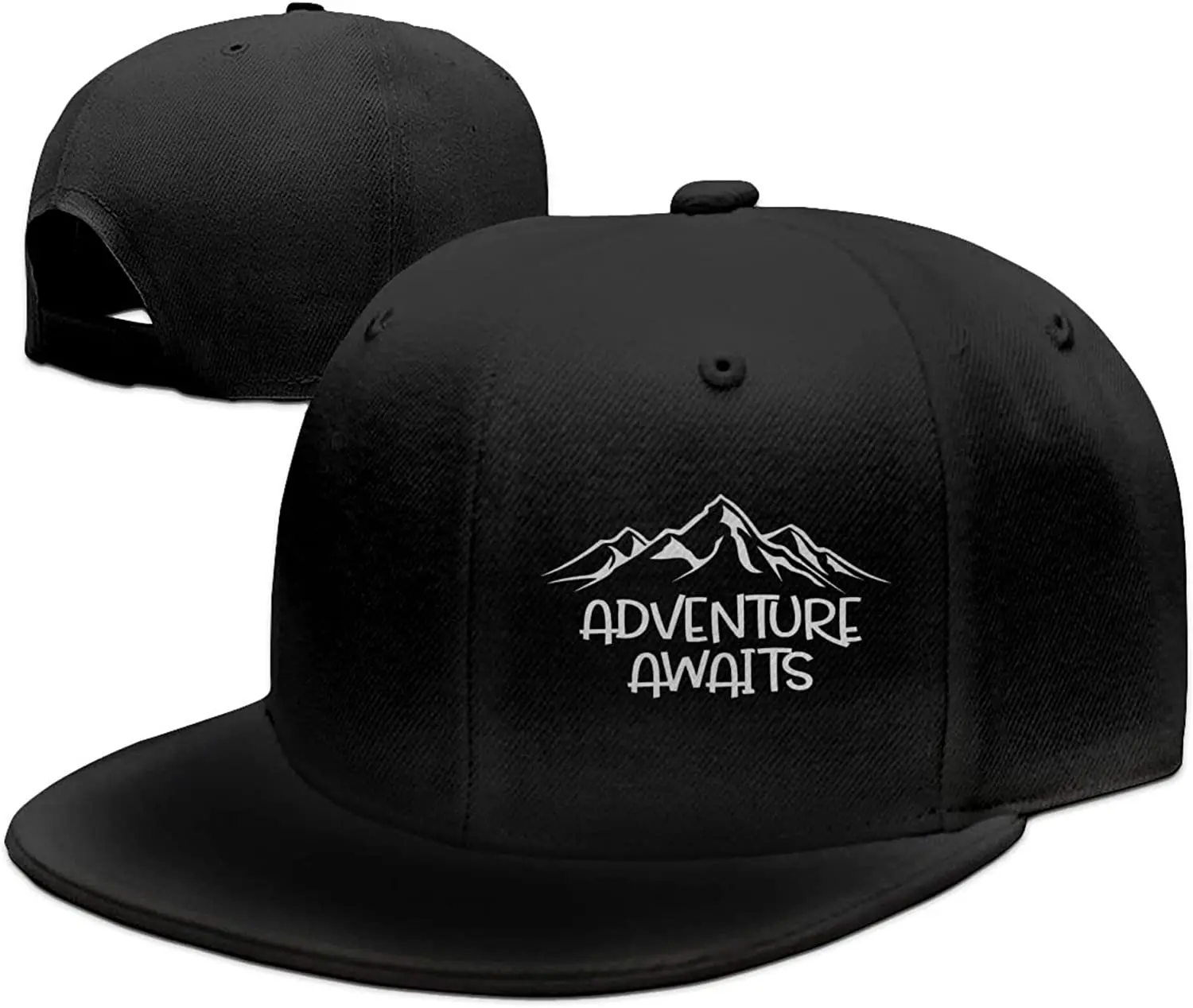 

Adventure Snapback Hat Flat Bill Cap for Women Men Adjustable Dad Hat Polyester Unisex Four Seasons Casual Men Golf Hat One Size