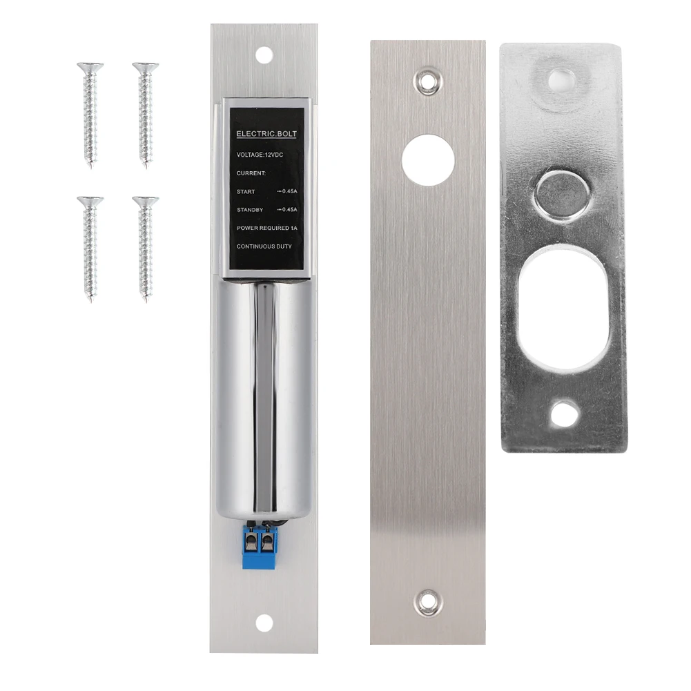 DC12V 2-Wire Normal Temperature Electric Mortise Deadbolt Lock Security Access Control Door Entry System Home Security Equipment