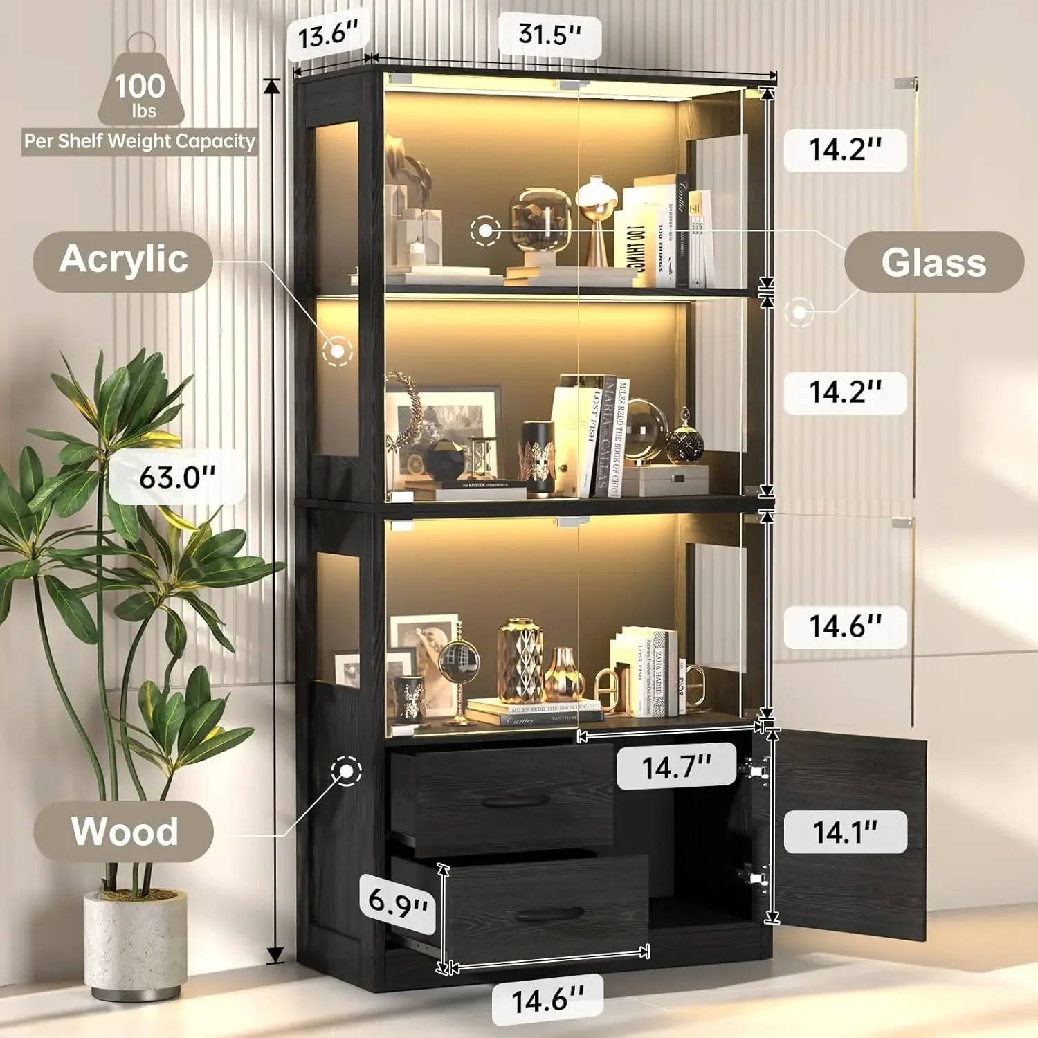 Thumbnail 2 - #5 Latest Glass Display Cabinets Offers