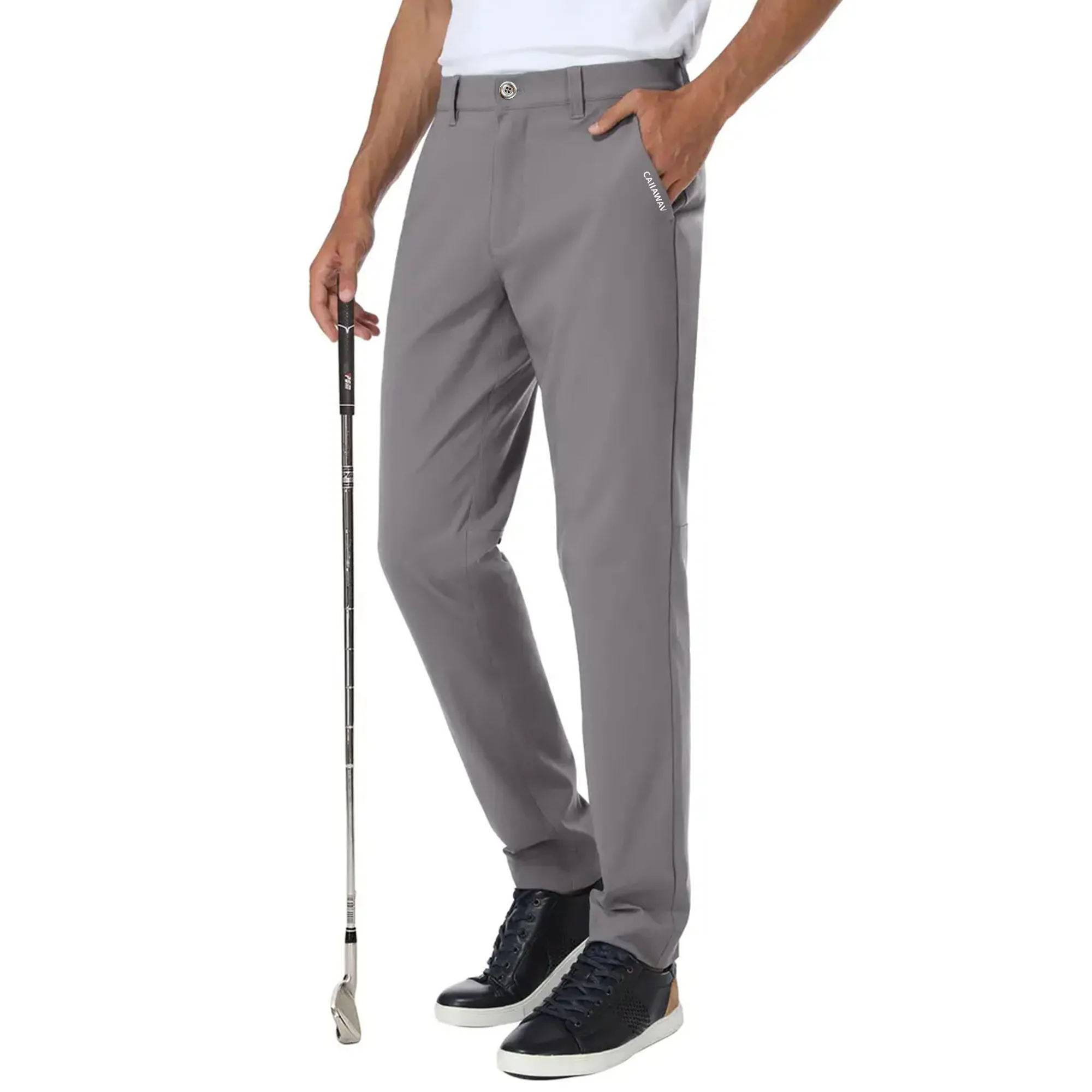 Golf summer sports pants men\'s breathable high elasticity outdoor slim fit