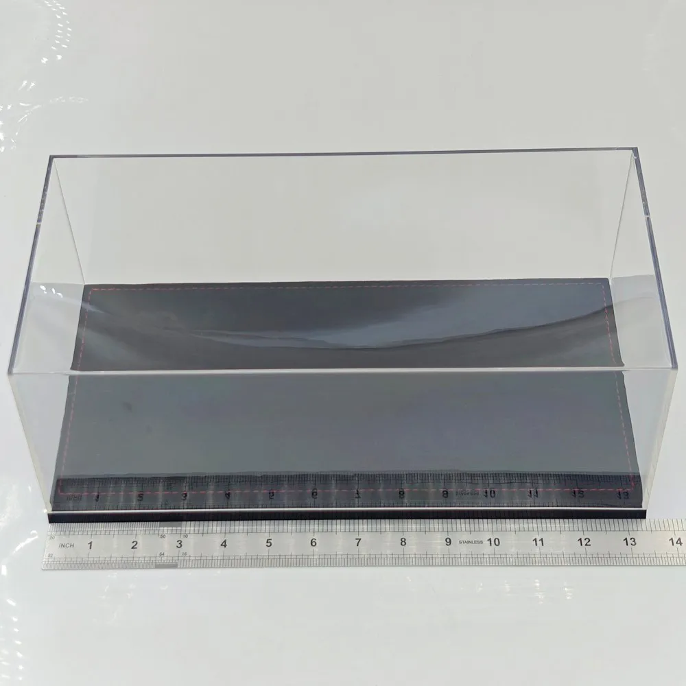 1:18 Dustproof Acrylic Display Case Flocked Base For Diecast Car Collectibles Storage