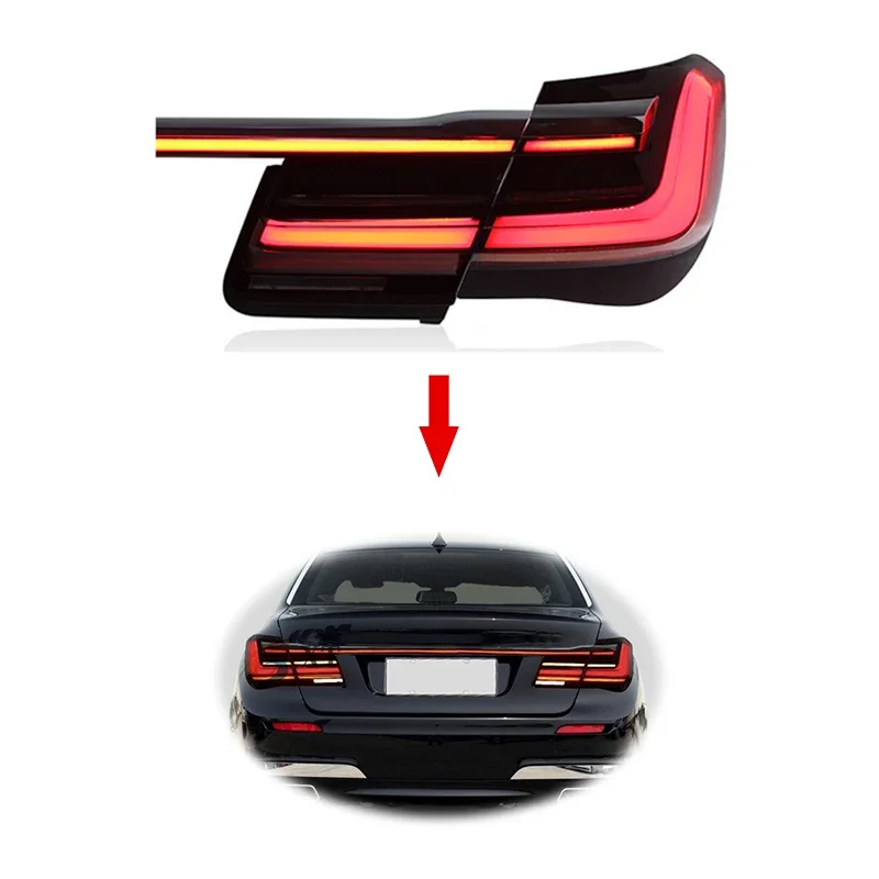 

ade for7 Series F01 F02 2009-2015 LED G12 Style Through Taillight Taillamp Assembly Tail Light Lamp Plug and Playcustom