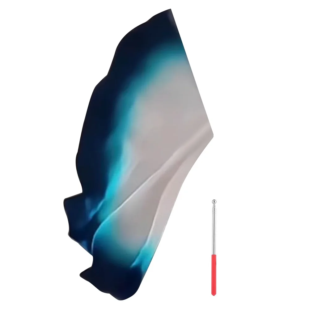 مع أعواد تلسكوبية لملحقات الرقص الشرقي، قضبان متعددة الألوان قابلة للتطوير، أوشحة ملونة، علم خفيف الوزن ومحمول #1