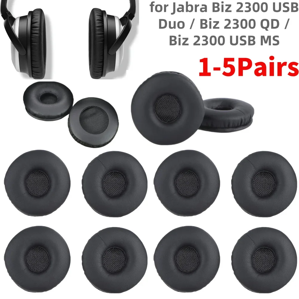 1–5 Paar Ersatz-Ohrpolster, Geräuschisolierung, Ohrenschützer aus Memory-Schaum, Kopfhörer-Ohrpolster für Jabra Biz 2300 USB MS Kopfhörer