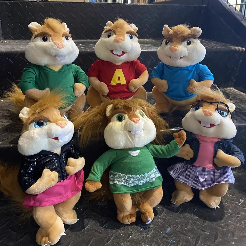 

35 см белка детская плюшевая игрушка милая кукла-бурундук белка Alvin Simon кукла Рождественский сувенир детский подарок