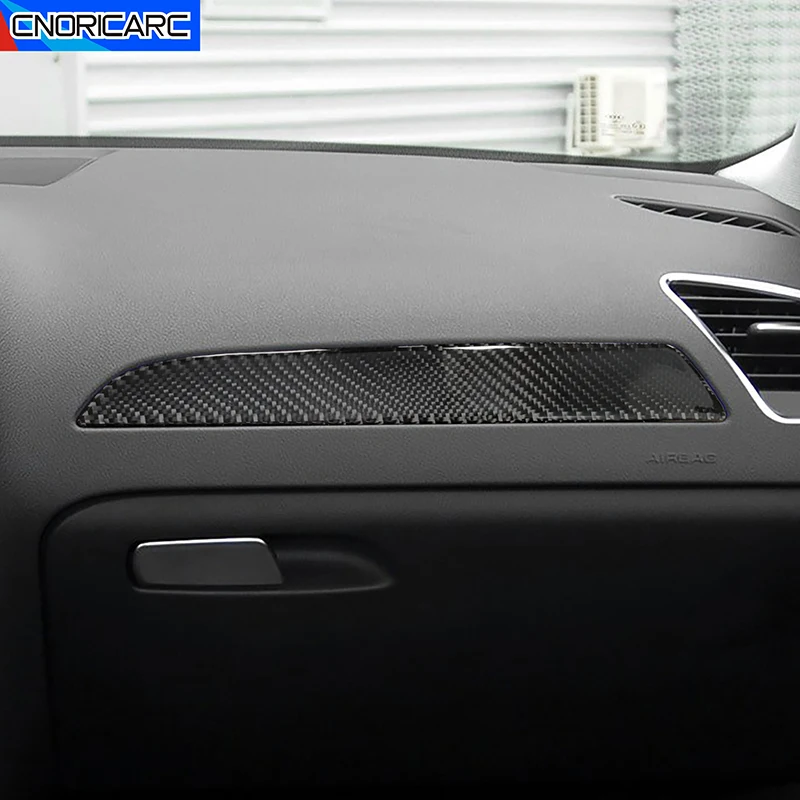 

For Audi A4 B8 2010-2016 LHD RHD Car Dashboard Co-pilot Panel Decoration Sticker Trim Strip Carbon Fiber Interior Accessories