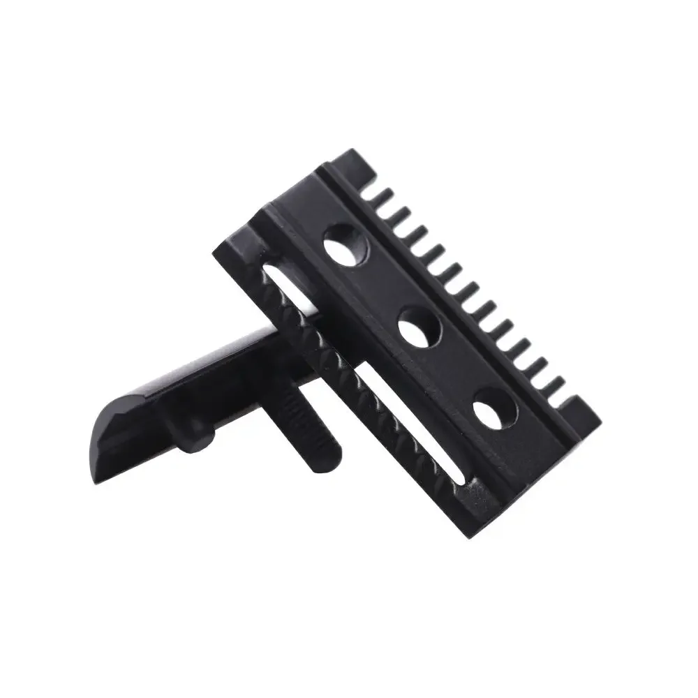 Yaqi Mens Minimalism Black The FLIPSIDE by Yaqi" A Dual Comb Dual Aggression Level Double Edge Razor Head For Male Shaving Razor