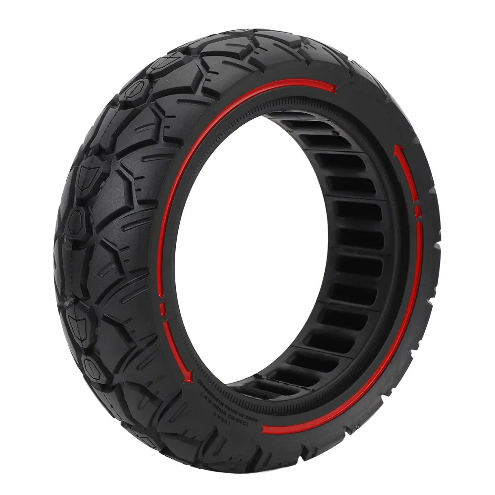 

80/65‑6.5 Scooter Solid Tire 10in Solid Electric Scooter Replacement Wheel Red Line Replacement Wheel for KUGOO Electric Scooter