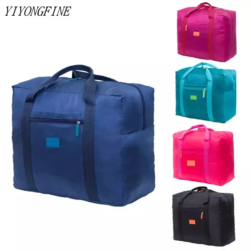 Bolsa de viaje plegable de alta capacidad para hombres y mujeres, bolsa de lona impermeable de nailon, organizador de ropa de mano, Cubo de embalaje de almacenamiento de viaje