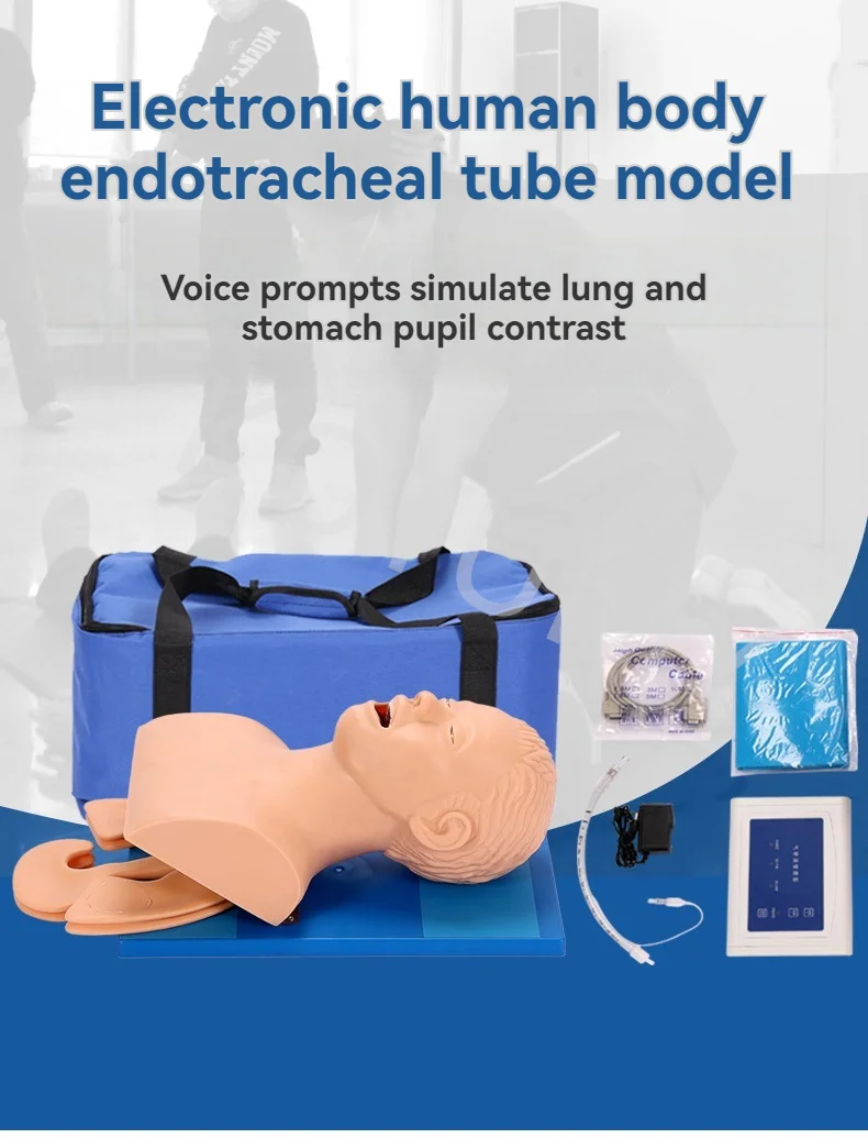 Electronic Human Tracheal Intubation Model Oral Nasopharyngeal Adult Airway Emergency Medical Nursing Training Mannequin