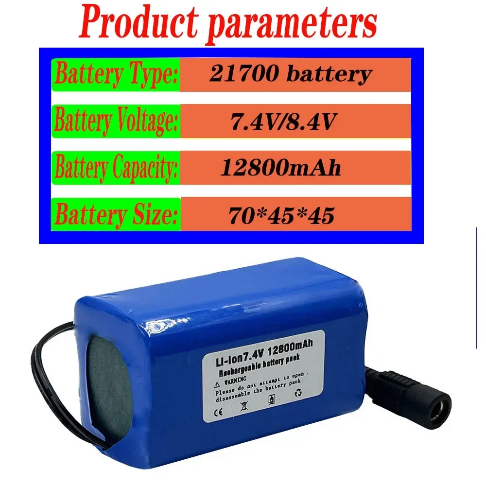 

21700 7.4V 12800mAh 2S Lipo battery For T188 T888 2011-5 Remote Control RC Fish Finder Fishing Bait toys Boats Spare Parts