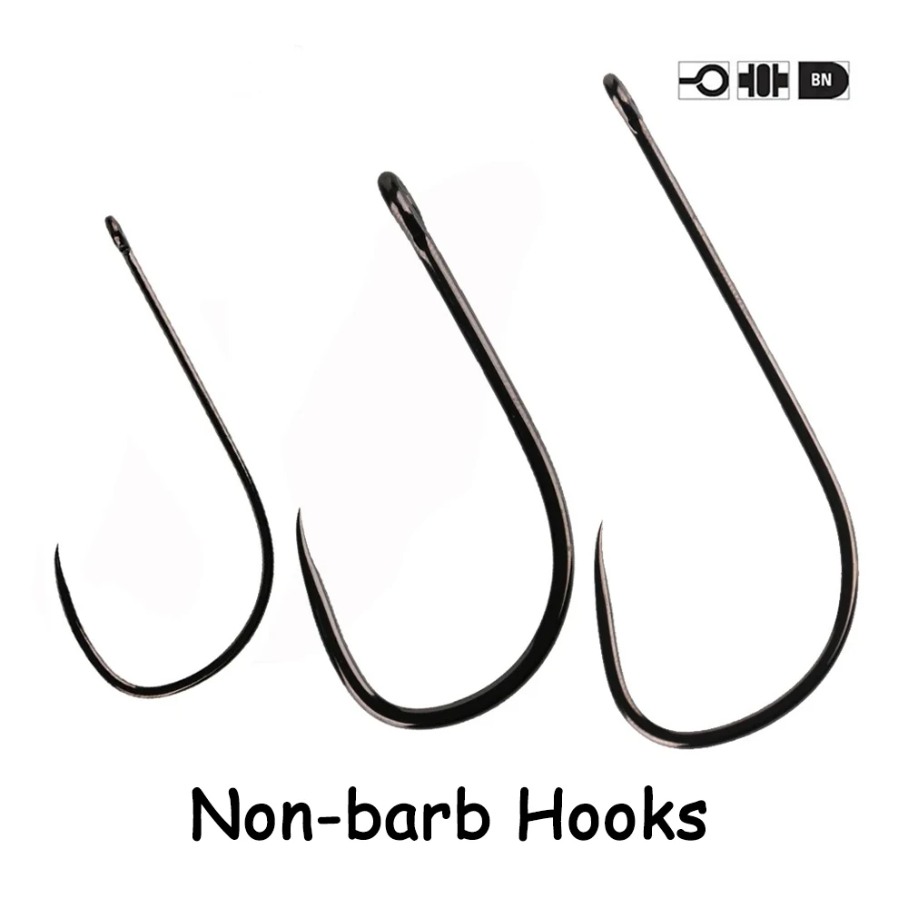 20PCS Barbless # Anzuelo de pesca de agua salada de boca ancha y vástago corto/largo 1~5/0, anzuelo de pesca Sabiki de boca ancha y fuerte, anzuelo para atado de moscas tipo streamer grande