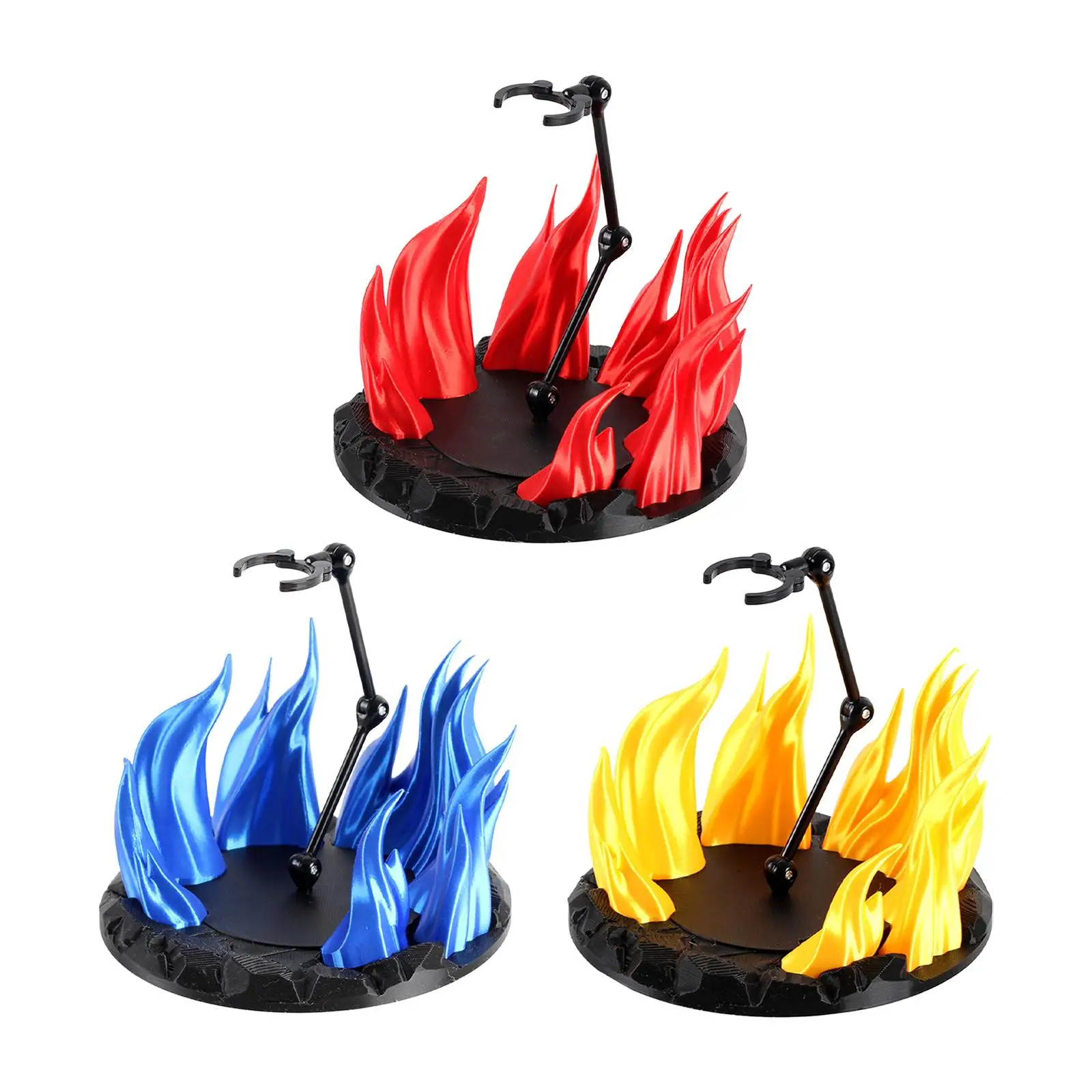 Actiefigurenstandaard met vuureffecten Vlam Stabiele poppenstandaard Stevige displayhouder Basis Beeldje Model Displayrek