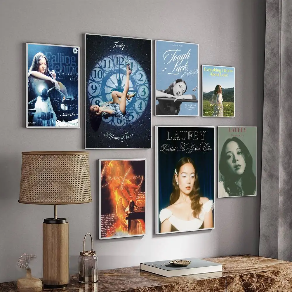 Singer Cute L-LaufeyS Modern Classic Vintage Posters Decoracion Painting Wall Art White Kraft Paper Kawaii Room Decor