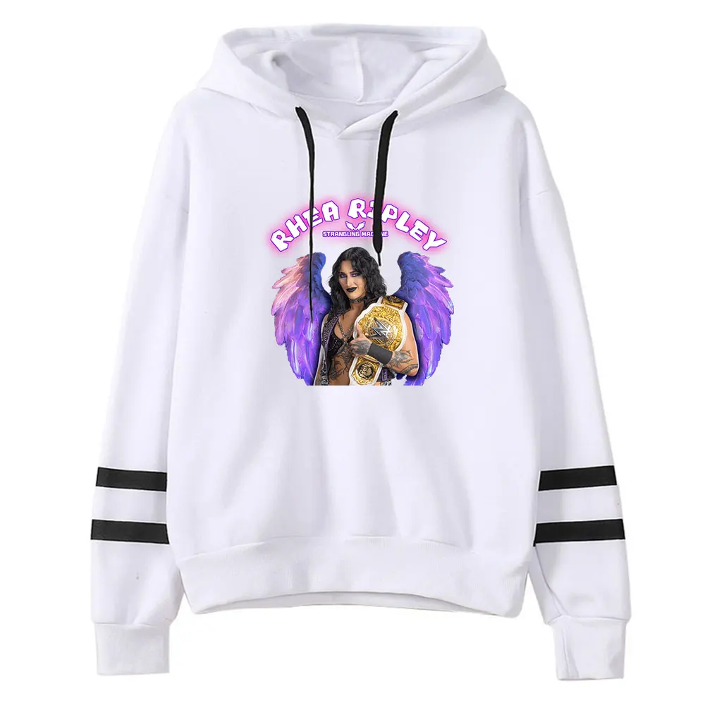 Rhea Ripley Merch Hoodies Taschenloses Sweatshirt mit Barrenärmeln, Freizeitkleidung für den Alltag