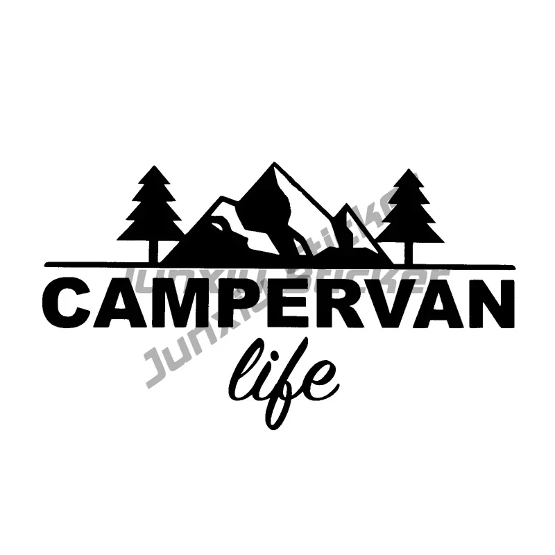 Classic Car Sticker Fashion Camper Van LIFE PVC Wonderful Window Decals Black Whtie