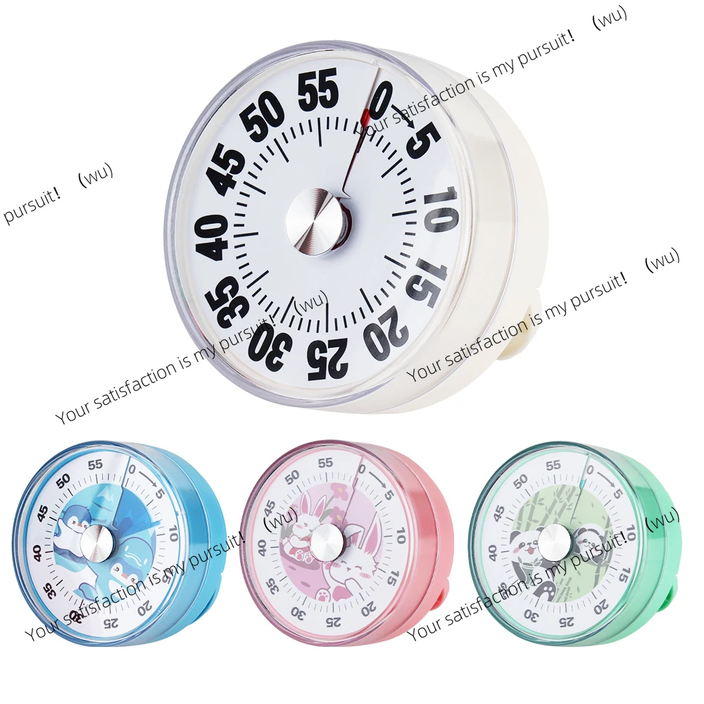Magnetic clock timer, mechanical with loud alarm, visual timer