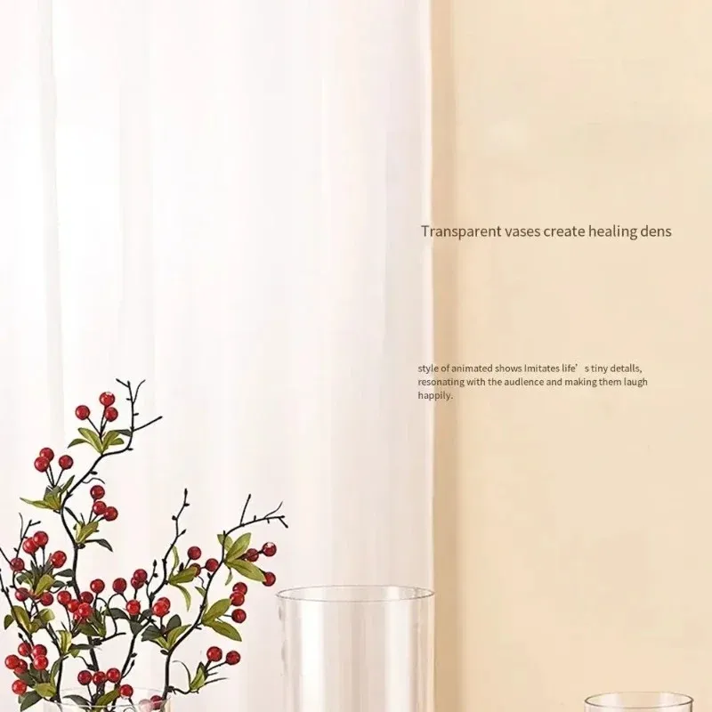 acrylic cylinder vase for hydroponic plants fresh flowers candles - transparent durable shatterproof decorative flower vase