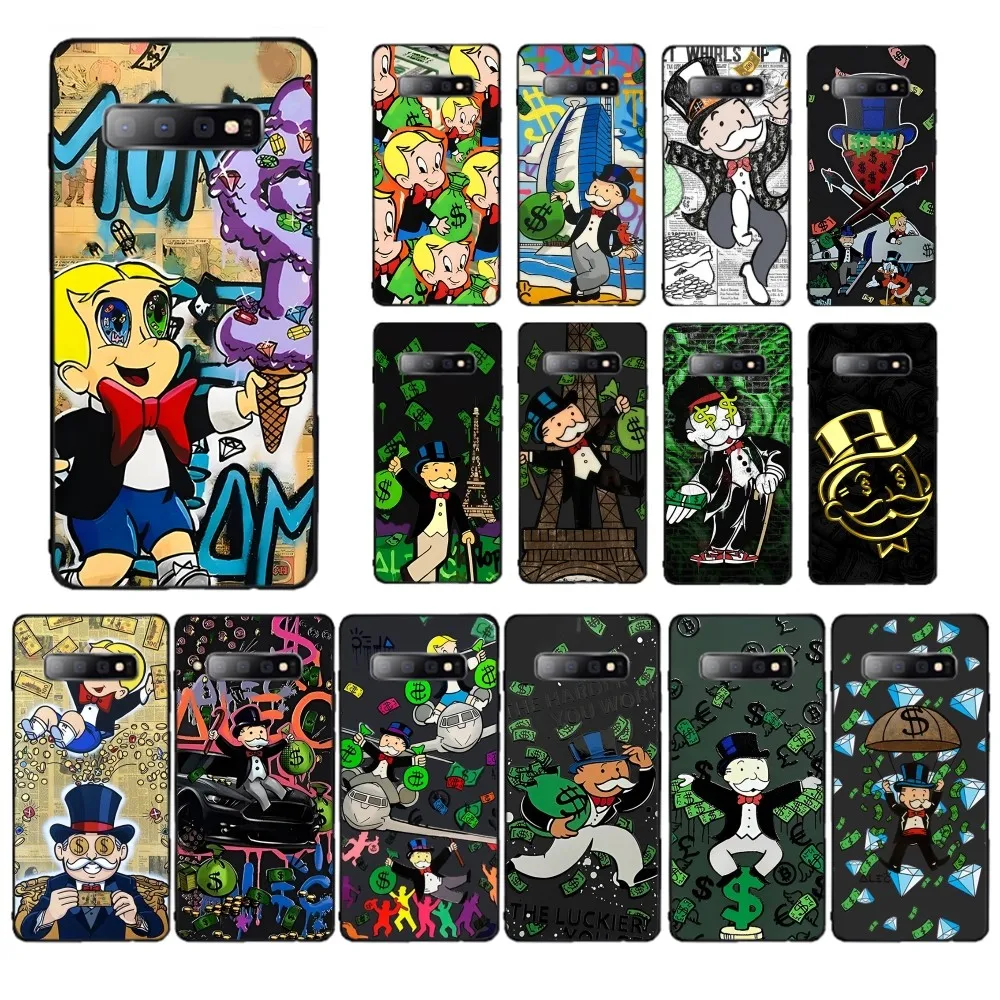 Cartoon Luxury Dollar Monopolys Phone Case For Samsung S 9 10 20 21 22 23 30 23plus lite Ultra FE S10lite Fundas