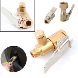 1Pcs Car Truck Brass Air Pump Valve Chuck Tyre Valve 8mm Pump Motor Bicycle Vehicle Wheel Clip Clamp Connector Auto Adapter