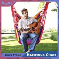 Hammock Chair Portable Outdoor Camping Hammock Chair Canvas Leisure Swing Hanging Chairs Rope Swing for Indoor Camp Hammocks