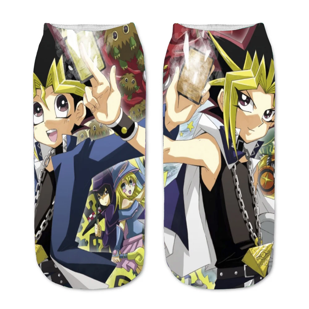 Socks Anime Yu-Gi-Oh! 3D Printed Sadaharu Cartoon Straight Socks Men Women Short Sock teenager Kawaii Party Ankle cute Sock