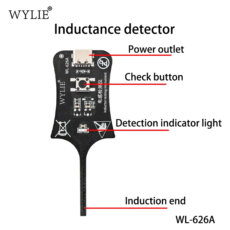 WYLIE Inductance Tester Detector Tool Repair Electromagnetic Induction Quick Fault Detection for PCB Motherboard Repair Tool