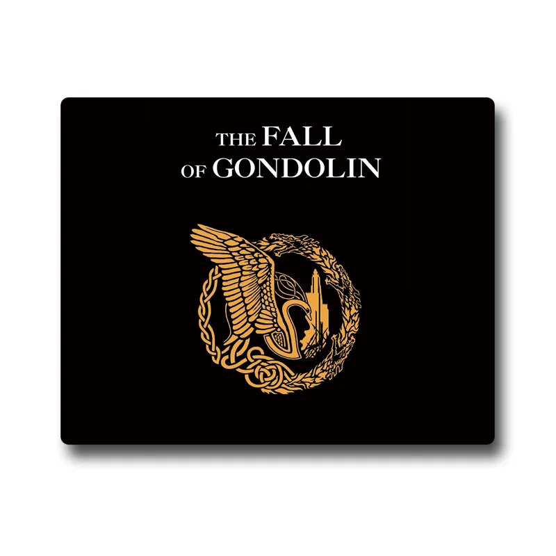 Classic the Fall of Gondolin Noval Book Facepage Printed Anti-slip Rubber Pad Office Cup Coaster Party Favor Gifts 220x180x3mm