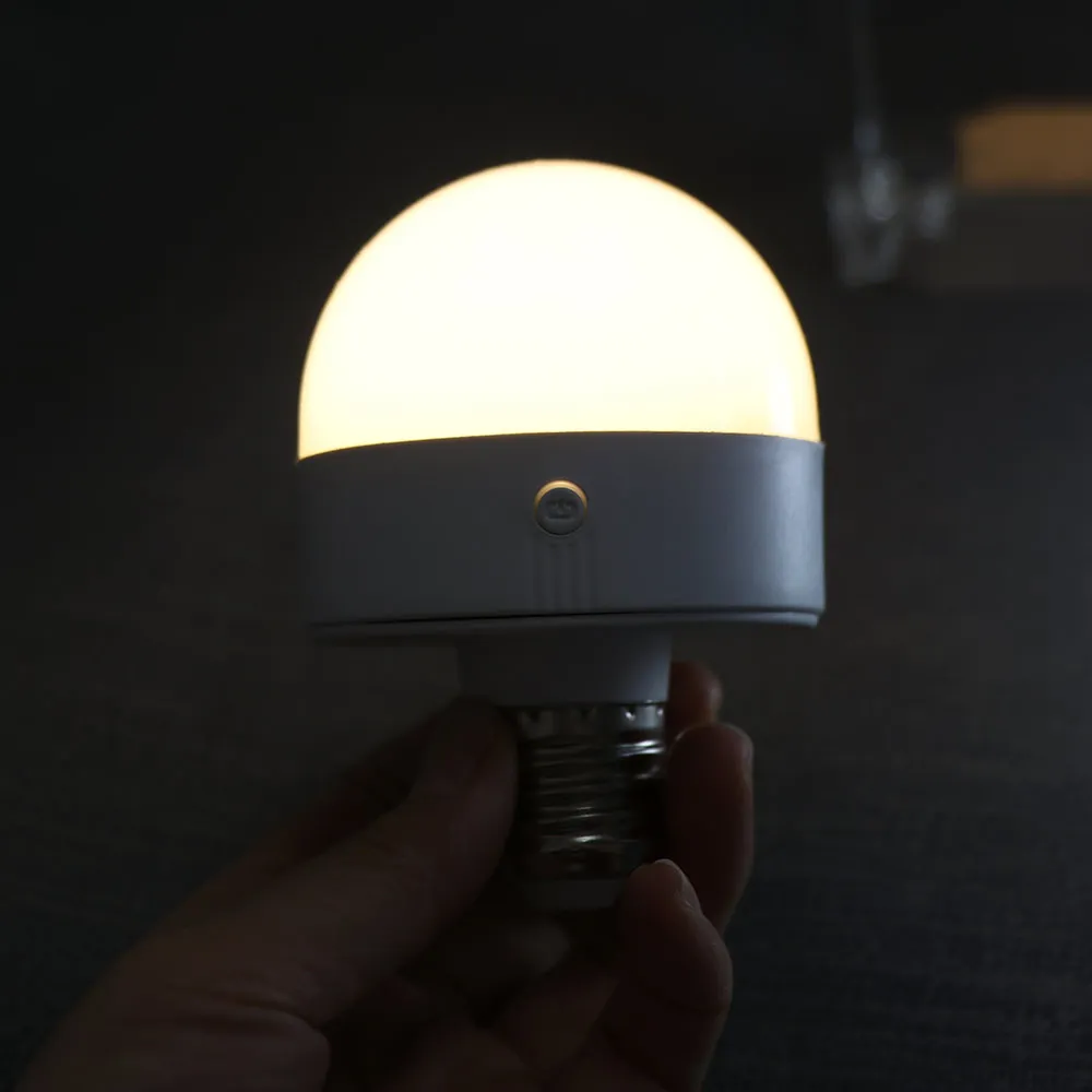 Atmosphere Light USB Rechargeable RGB Light Bulb 5W With Remote Emergency Bulb Timer Magnetic Stage Lamp Bulb Home