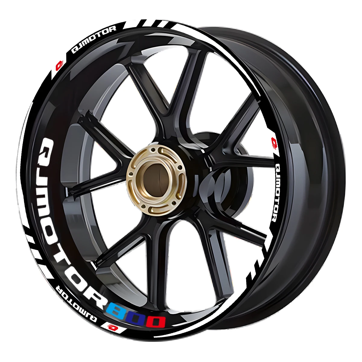 For QJMOTOR SRK 800 RR 600 RS 17 Inch Wheel Hub Inner Rim Stripe Tape Stickers Motorcycle Accessories Vinyl Reflective Decals
