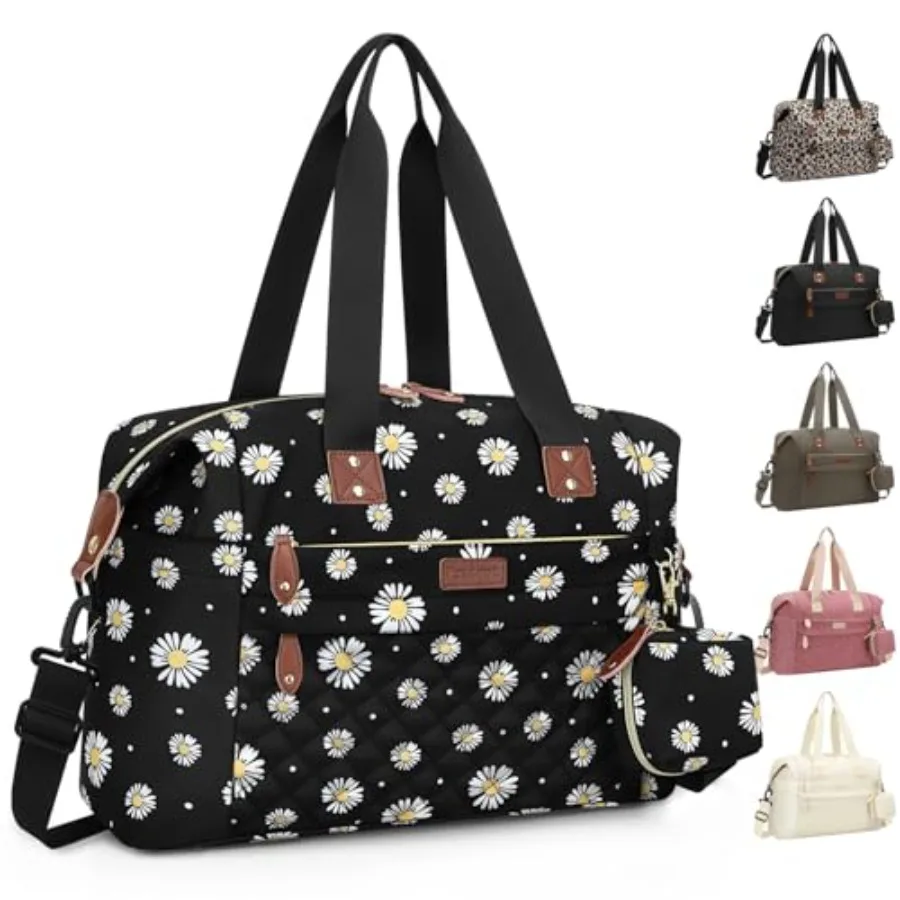 

Diaper Bag Tote - Diaper Baby Bags with Pacifier Case Shoulder Straps Stroller Clips Waterproof Large Mommy Maternity Travel Ba