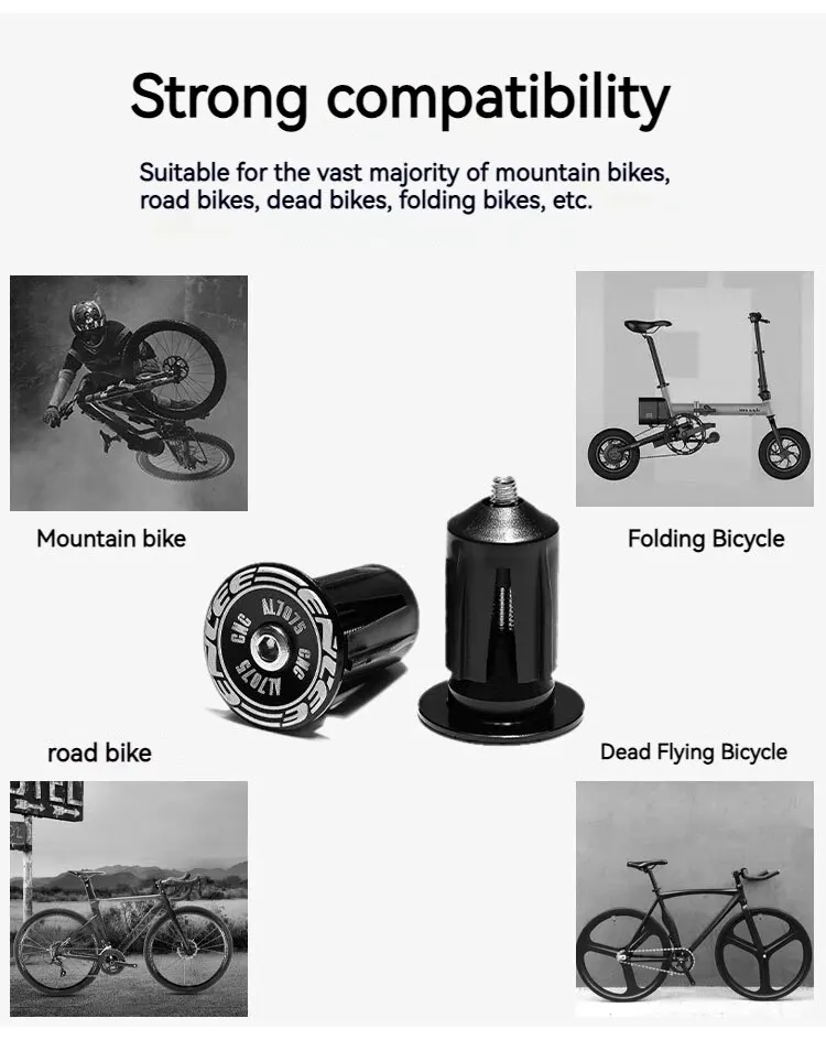 ENLEE 1 Paar Bike Grip Griff Bar End Kappe Aluminium Legierung MTB Lenker Griffe Stecker Kappen Für Fahrrad Lenker Zubehör – Detail 5