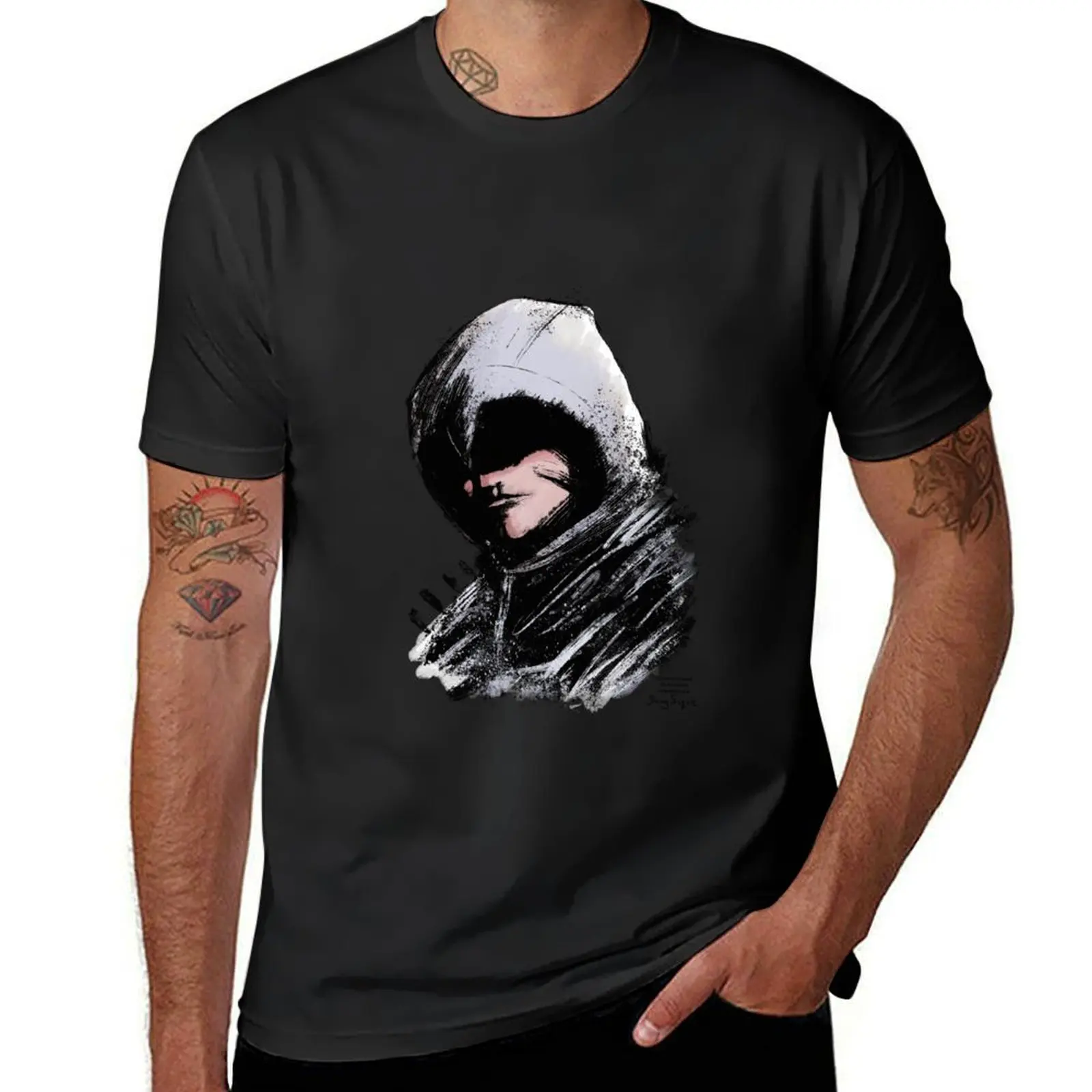 Assassin’s Creed Face T-Shirt for a boy customs design your own anime mens white t shirts