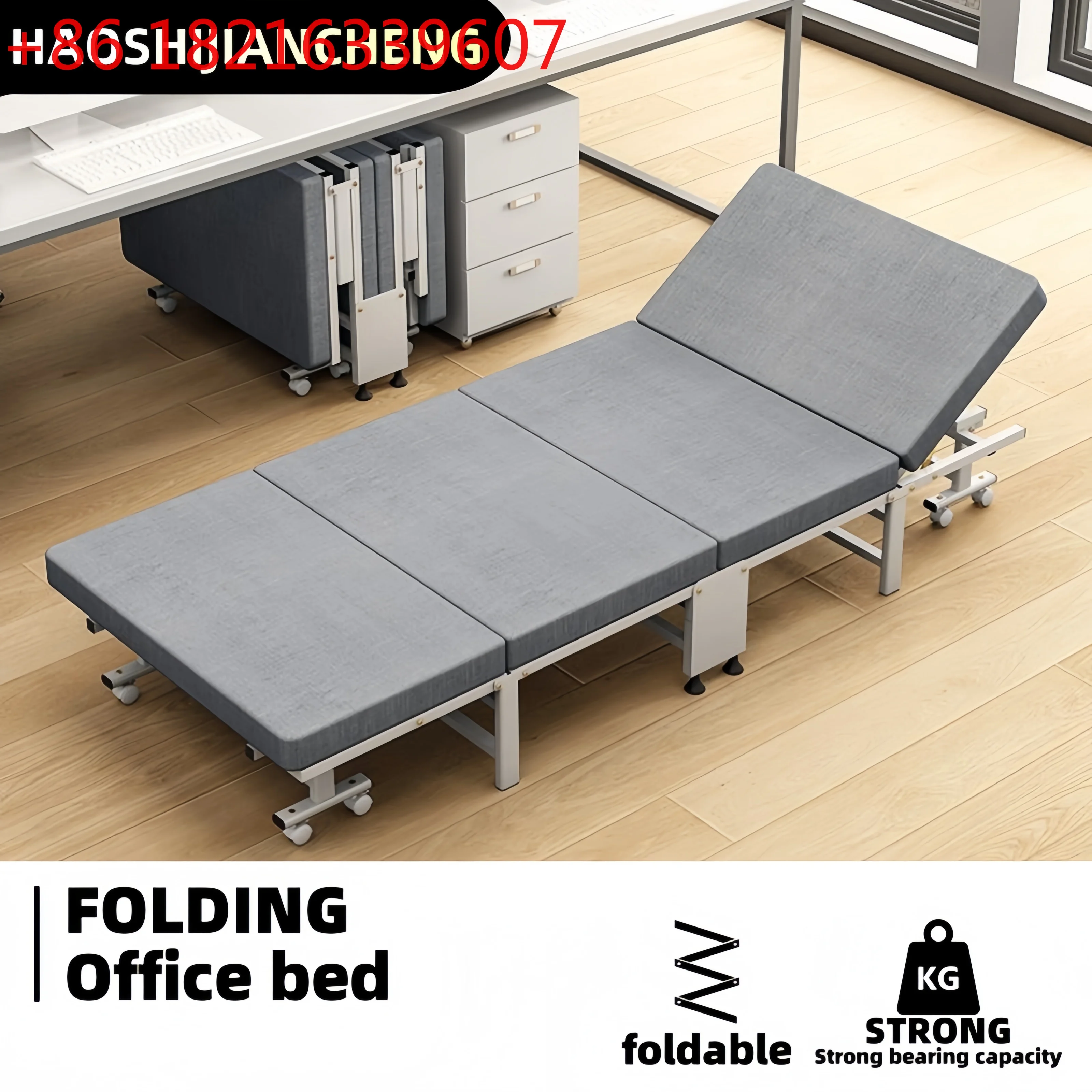 YAO 1 Dust Cover for a Folding Bed or 1 Folding Bed, Multifunctional Tech Fabric with High-Density Foam Mattress, Compact Storag