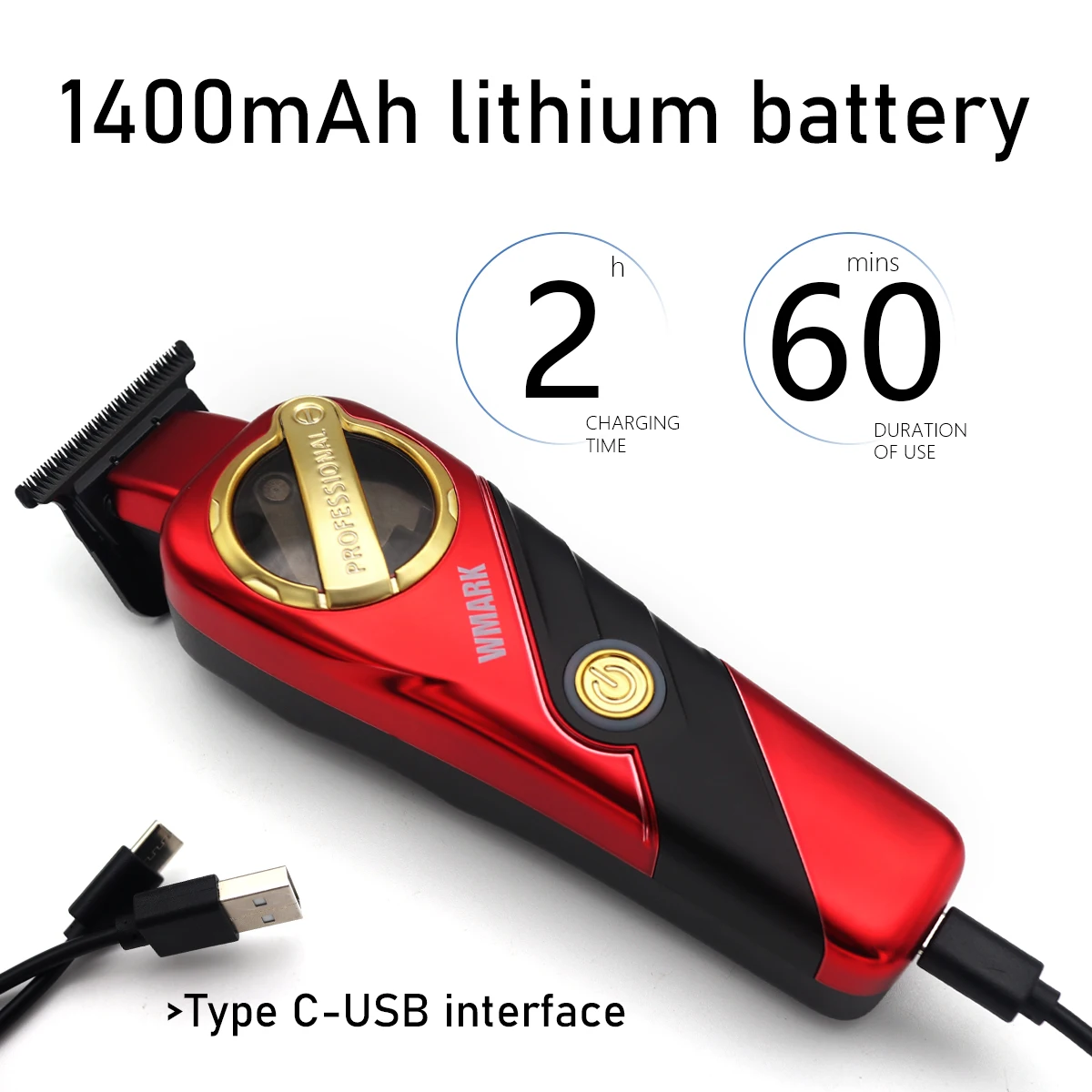 NG-9213 P620 Magnetic Levitation Motor Engraving Shears Barbershop Men's Professional Hair Clipper DLC Blade 9000RPM High Speed