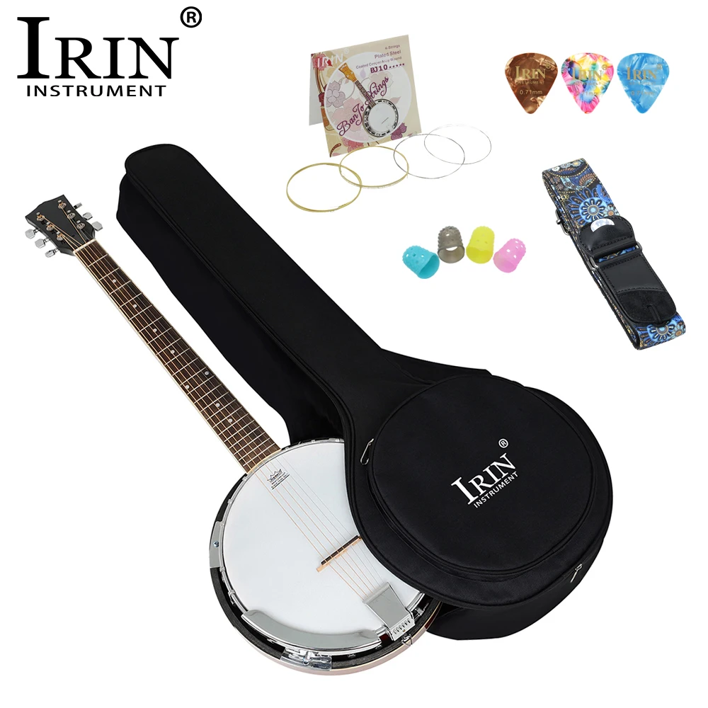 IRIN 5 Strings Banjo with Handbag High Quality Stringed Instrument with Banjo Accessories Traditional Guitar Adult Musical Gifts