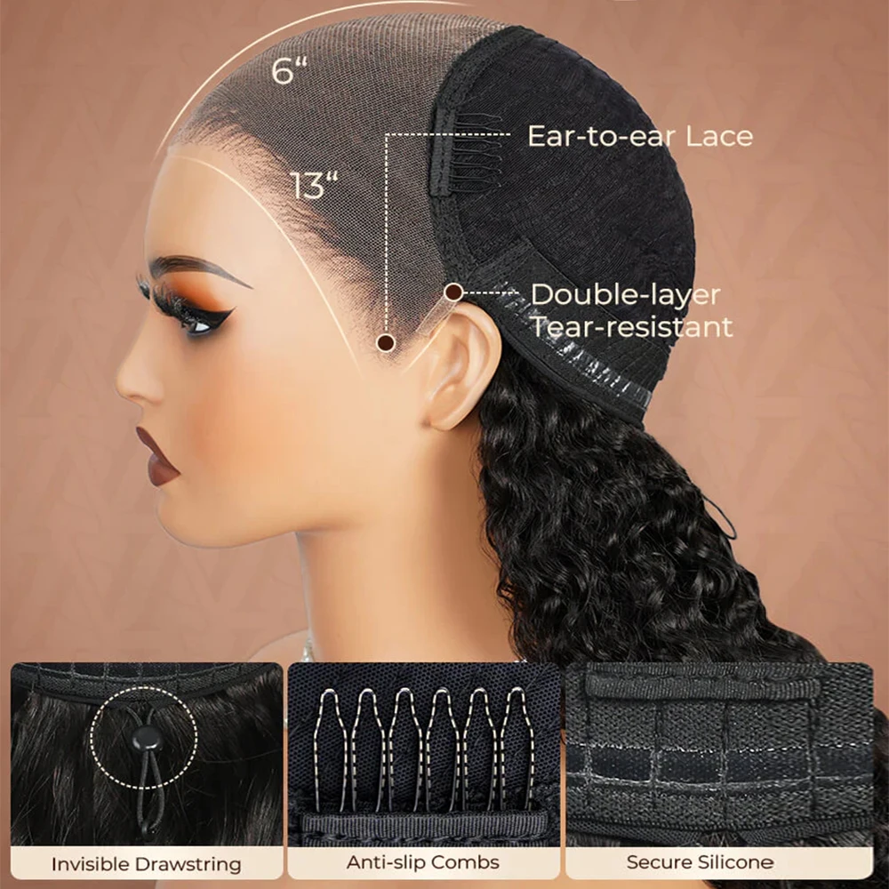 Arabella cabelo 13x6 chocolate marrom peruca sem cola sedosa reta com cordão onda reta 100% cabelo humano pré-arrancado perucas