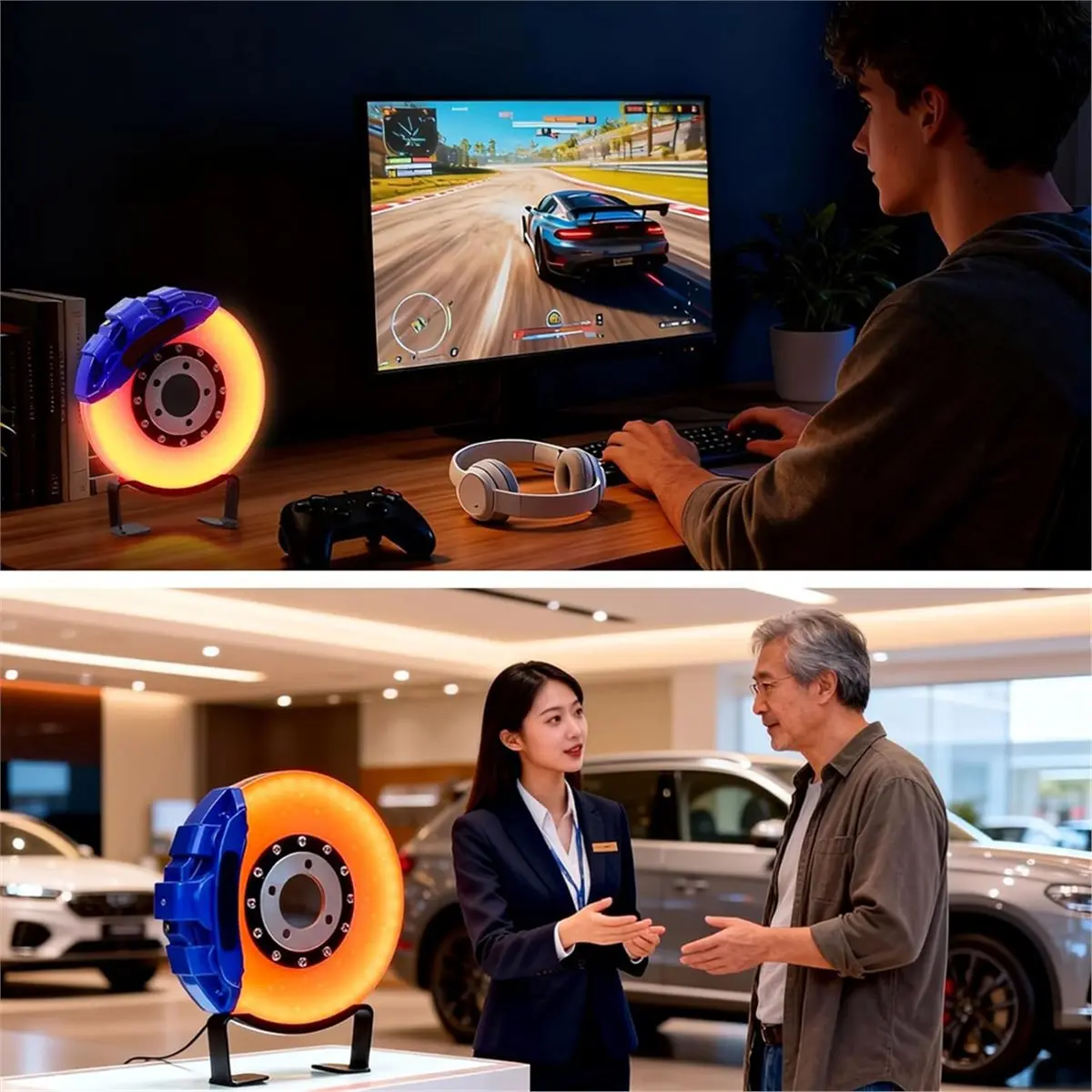 abkm-ブレーキディスク-led-ナイトライト、diy-デスクおよび壁掛け用雰囲気ランプ、エネルギー効率が高く長持ちする-led、ギフト