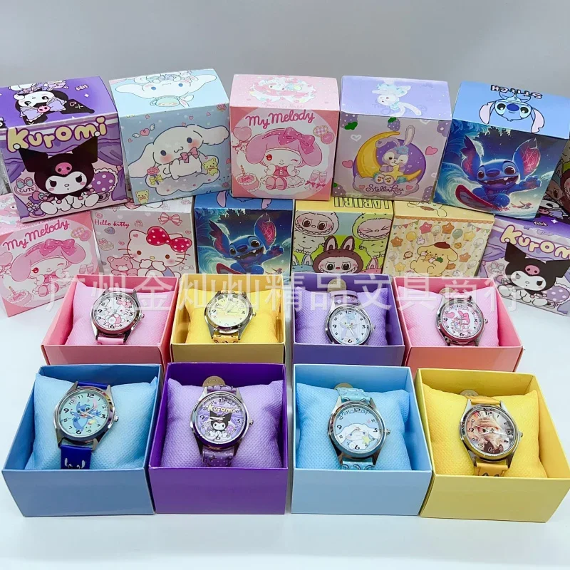 Stitch gift box watch pointer quartz children box gift watch girls kawaii stitch watch box birthday gift cute feminine heart