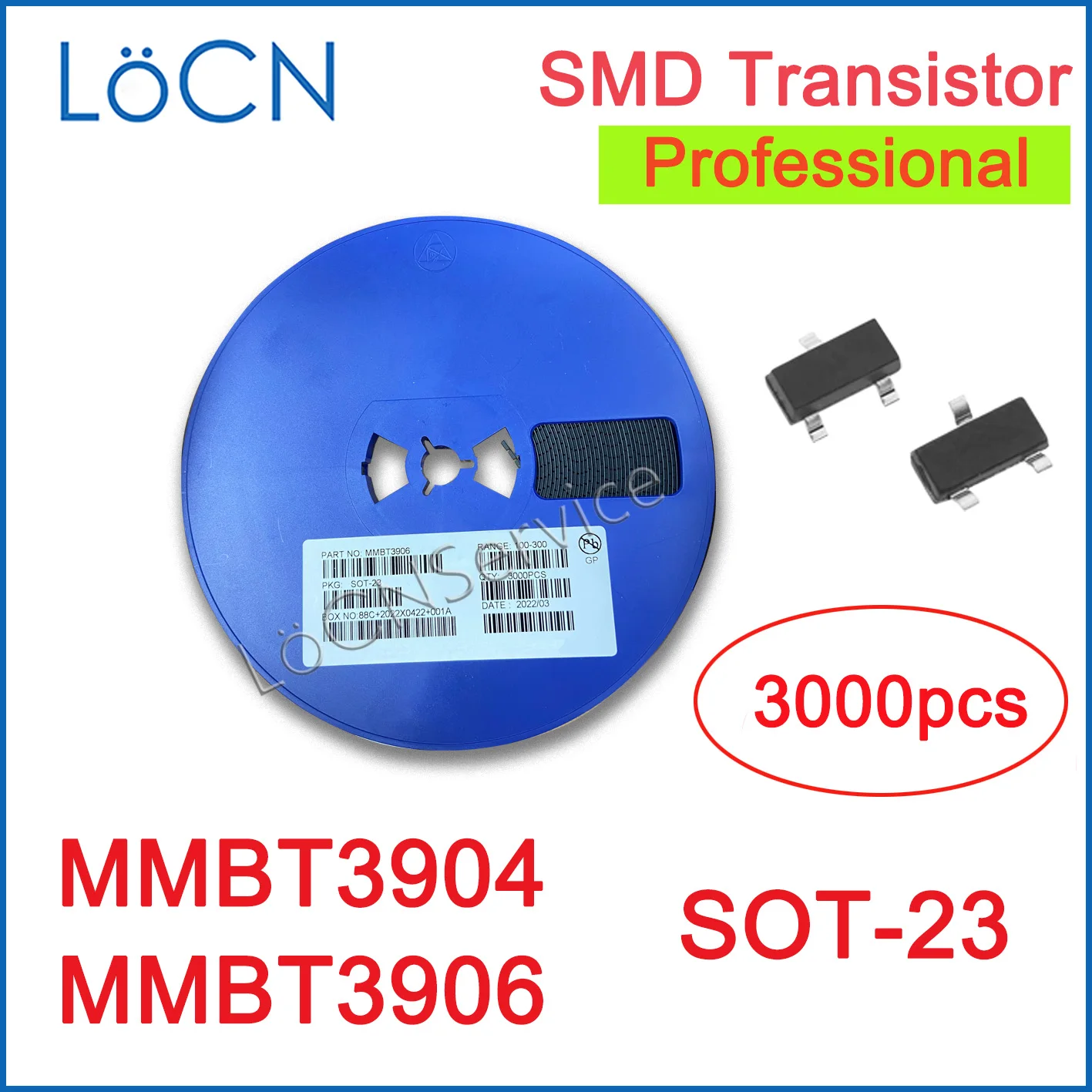 LoCN 3000 pz Transistor Transistor SOT23 Transistor SMD NPN PNP SOT-23 codice di marcatura di alta qualità 2A 1AM
