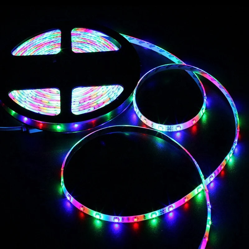 LED Strips Lights 20M 3528 RGB Flexible Waterproof Tape With 24 Key Remote Control+Adapter For Bedroom Party